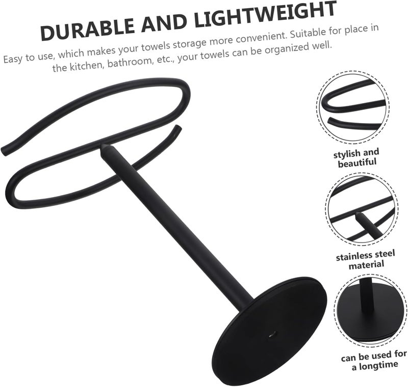 Stainless Towel Holder Stand Towel Rack for Bathroom Space-Saving Vertical Design and and Commercial Use - Image 4