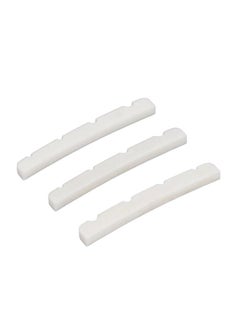 3Pcs Curved Bottom Bass Nut 4 String Slotted Bone Bass Nut Replacement for Fender