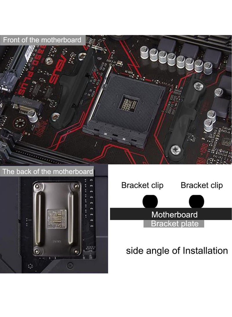 Y&D 2 PCS AM4 Durable CPU Heatsink Bracket, Hook-Type Air-Cooled or Partially Water-Cooled Radiators, Suitable for (Black)  - Image 4