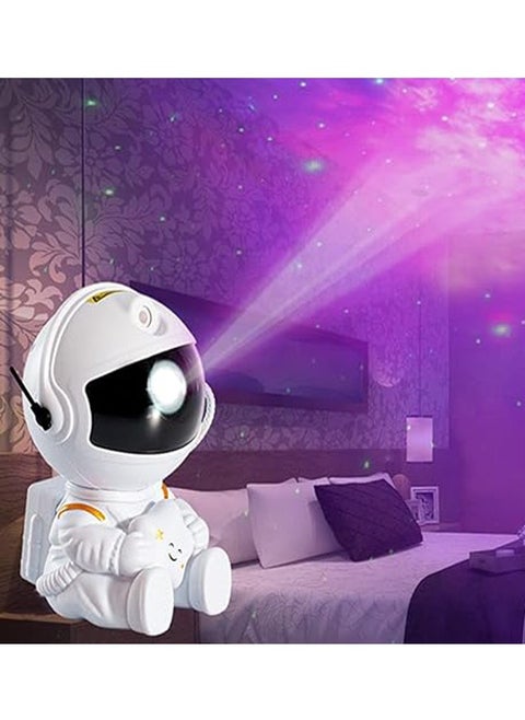 Astronaut Nebula Starry Sky Laser Light Projector With Remote Control White Star