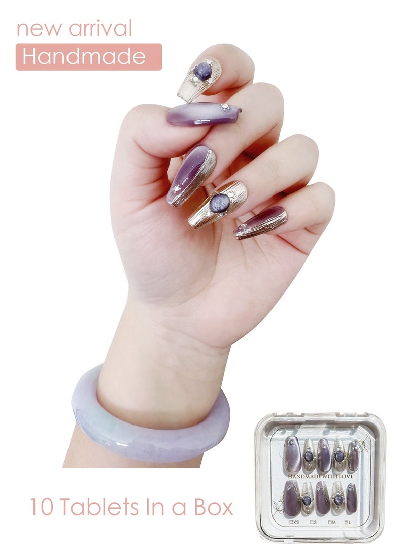 10-Piece Handmade Fake Nail Set Universal European And American Manicure Detachable Nail Stickers - Image 1