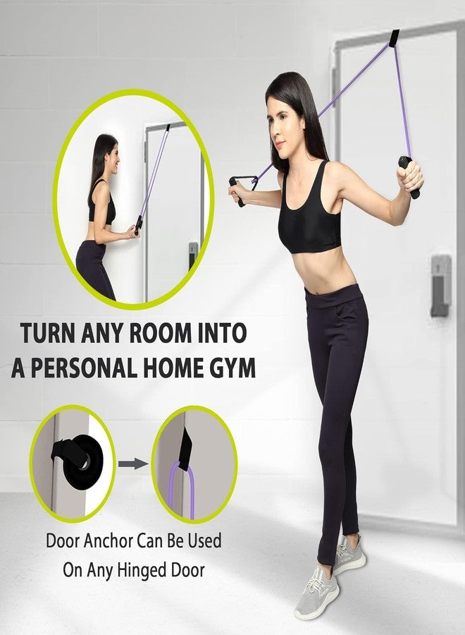 GISCO Resistance Tube with Foam Handles - Toning Tube for Stretching, Weight Training, Home Workout, Mobility & Strength - Unbreakable Rubber Resistance Band for Men & Women - Gym Equipment for Home - Image 4