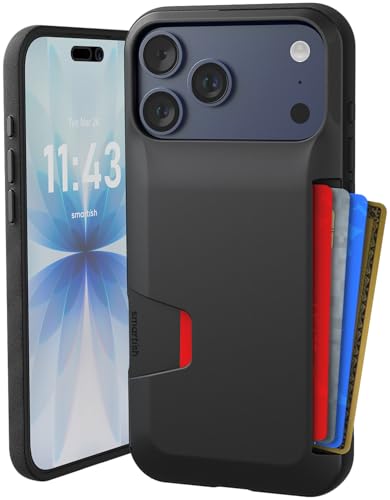 Smartish iPhone 17 Pro Max Wallet Case Wallet Slayer Vol 1 Slim Protective Credit Card Holder Drop Tested Hidden Credit Card Slot Cover for Apple iPhone 17 Pro Max Black Tie Affair - Image 1