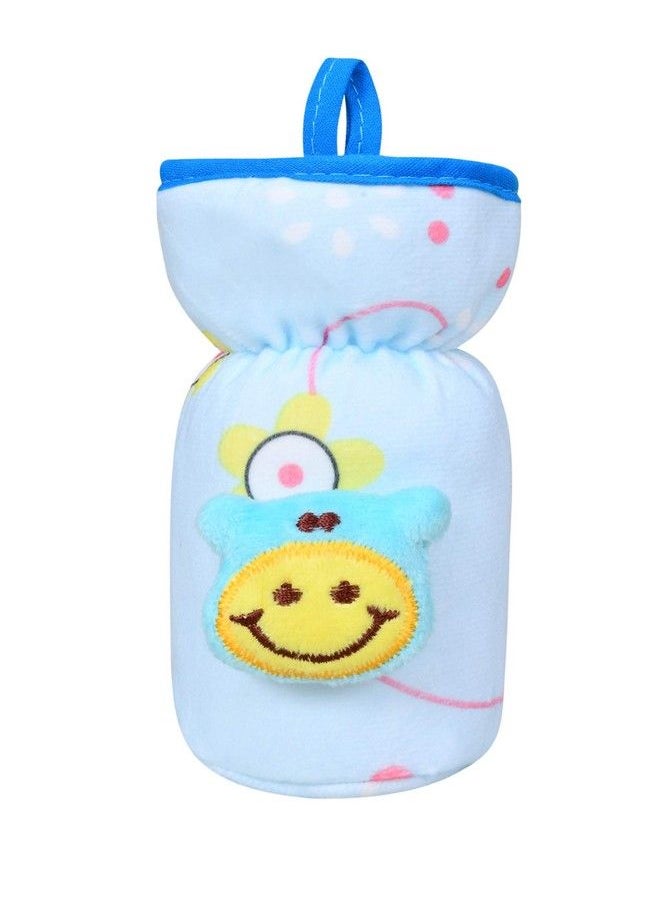 The Little Lookers Soft Plush Stretchable Baby Feeding Bottle Cover With Easy To Hold Strap ; Cute Animated Overall Print Pack Of 2 (Pink & Blue Narrow Neck 120Ml 4Oz)  - Image 5