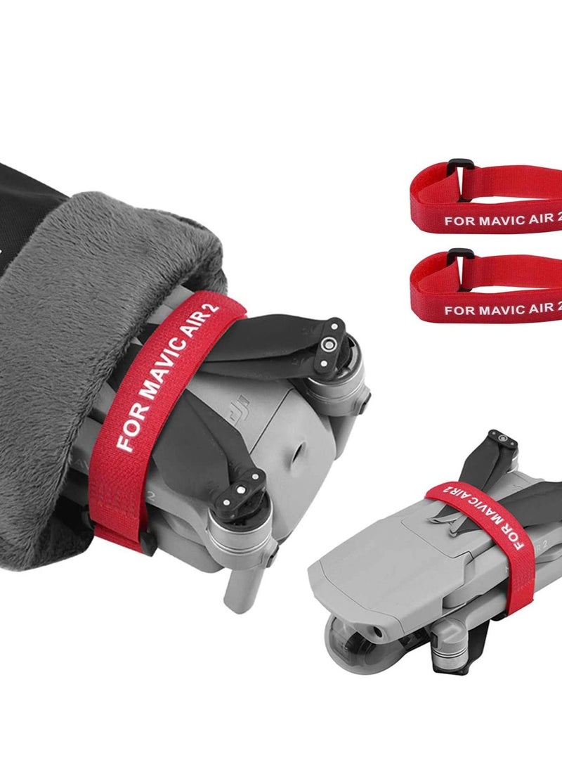 SYOSI 2Pcs Propeller Blade Tape Straps Holder Protection Protector For Drone Accessories Red - Image 1