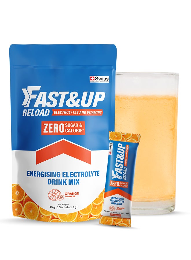 FAST&UP Reload - Zero Sugar Instant Hydration Sticks - Orange Flavour - Image 1