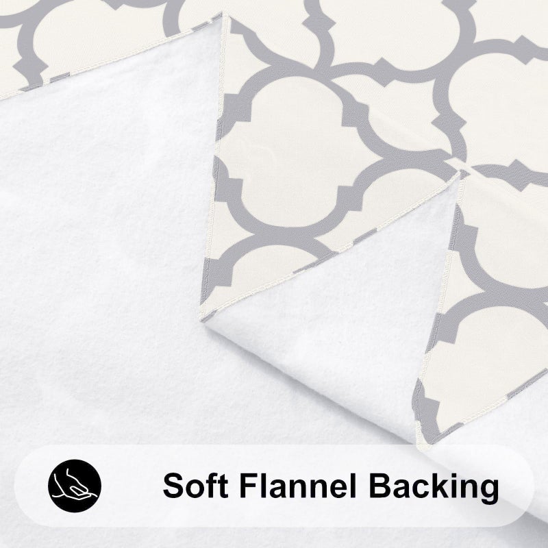 Smiry Rectangle Table Cloth, Waterproof Vinyl Tablecloth with Flannel Backing for Rectangle Tables, Wipeable Spillproof Plastic Tablecloths for Dining, Camping, Indoor and Outdoor (52"x70", Beige) - Image 5