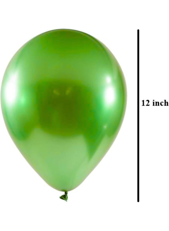 غولد إيدج - 50 قطعة بالونات كروم ليموني أخضر، 12 بوصة بالونات لاتكس نابضة للحياة للاستخدام في أعياد الميلاد والحفلات - Image 2