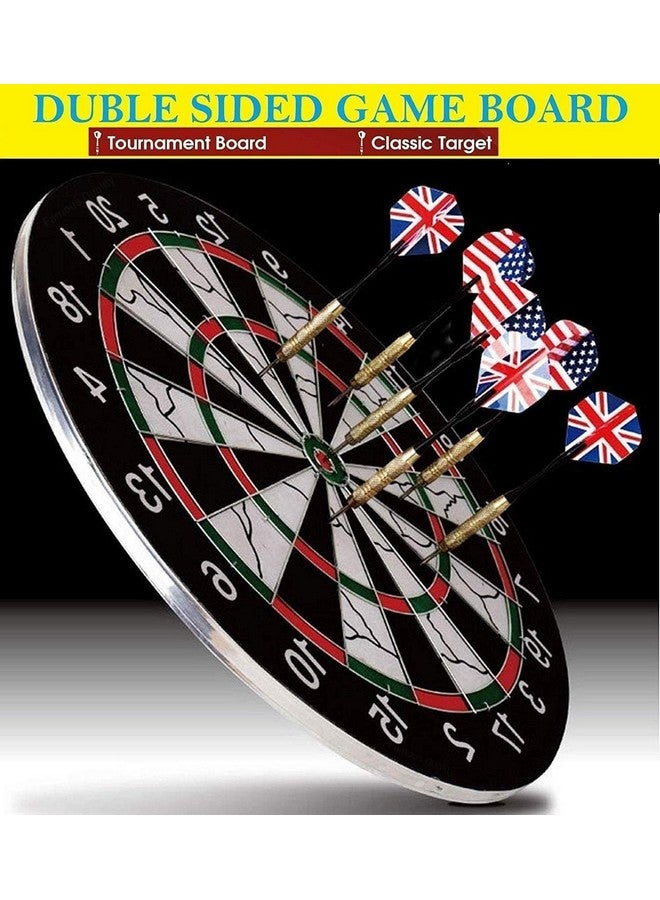Famous Quality Famous Quality Special Metal Wiring tip 18'' Double Faced Flock Printing Thickening Family Game Dart Board with 6 Needle - (18 x 18'' inch)- Multi Color, Pack of 1 Set - Image 2