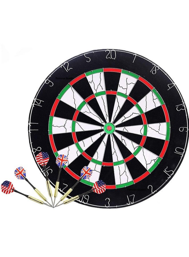 Famous Quality Famous Quality Special Metal Wiring tip 18'' Double Faced Flock Printing Thickening Family Game Dart Board with 6 Needle - (18 x 18'' inch)- Multi Color, Pack of 1 Set - Image 1