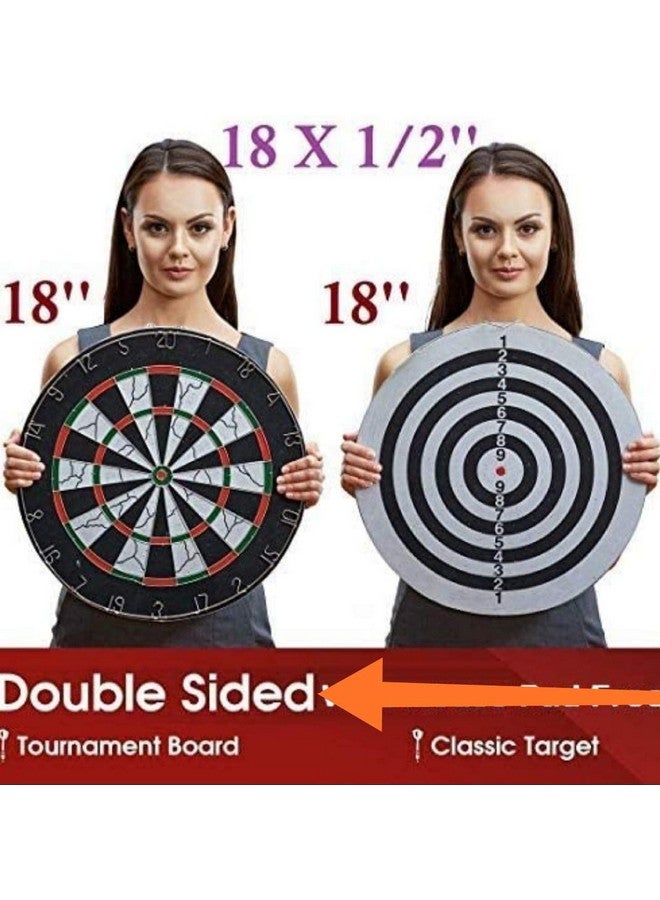 Famous Quality Famous Quality Special Metal Wiring tip 18'' Double Faced Flock Printing Thickening Family Game Dart Board with 6 Needle - (18 x 18'' inch)- Multi Color, Pack of 1 Set - Image 5