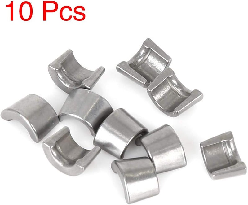 F FIERCE CYCLE 10pcs 7mm Valve Stem Diameter Hardened Valve Keeper Locks Steel Race Locks for GY6-125 - Image 2
