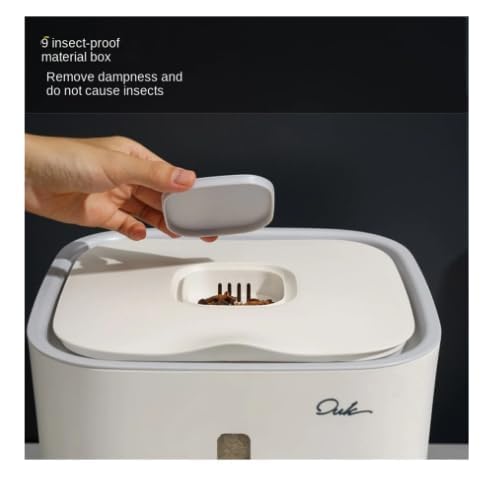 GNEY GNEY 5Kg Rice Dispenser With Measuring Cup, Upgraded Built-in Fresh Box, Cereal Dispenser Storage, BPA-Free Household Food Storage Containers For Kitchen Picnic (White)  - Image 5
