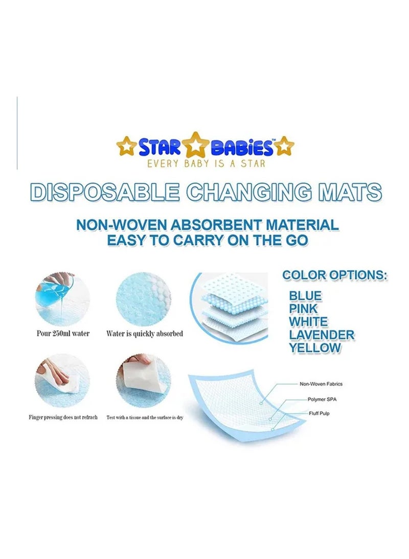 A TO Z A to Z - Disposable Changing Mat size (45cm x 60cm) Large- Premium Quality for Baby Soft Ultra Absorbent Waterproof - Pack of 160 - Lavender - Image 3