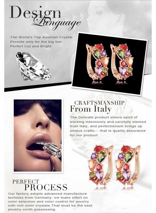 YouBella Jewellery Earrings for Women Combo Set of Two Multi-Color Crystal earings ear rings for Girls and Women (Combo) (Style 1) - Image 2