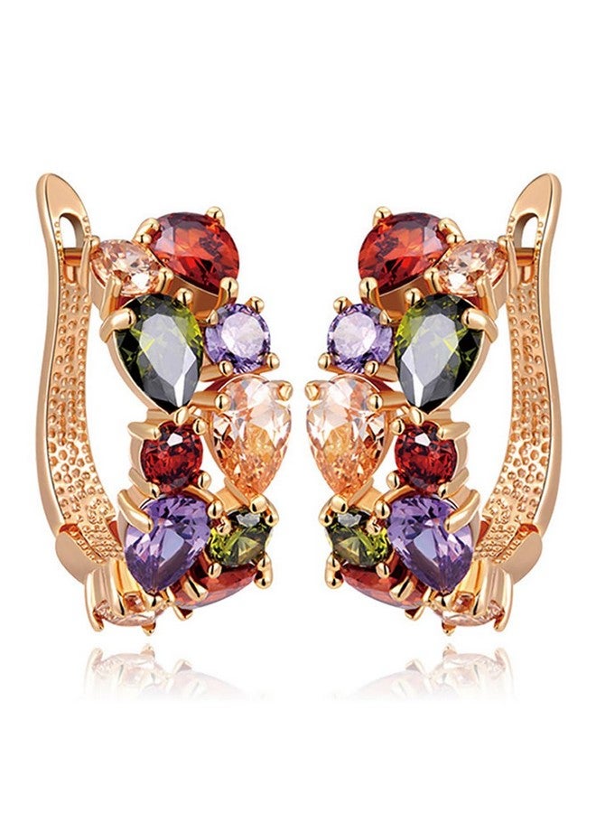 YouBella Jewellery Earrings for Women Combo Set of Two Multi-Color Crystal earings ear rings for Girls and Women (Combo) (Style 1) - Image 1