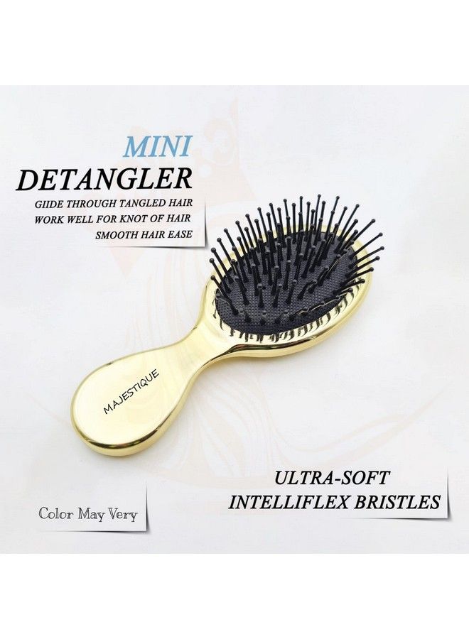 MAJESTIQUE Hair Brush Set Paddle Detangling Hairbrush Widetooth And Tail Comb No Bristle Suit For Women Men And Kids Thick/Thin/Curly/Dry Hair Gift Kit (Green)  - Image 4