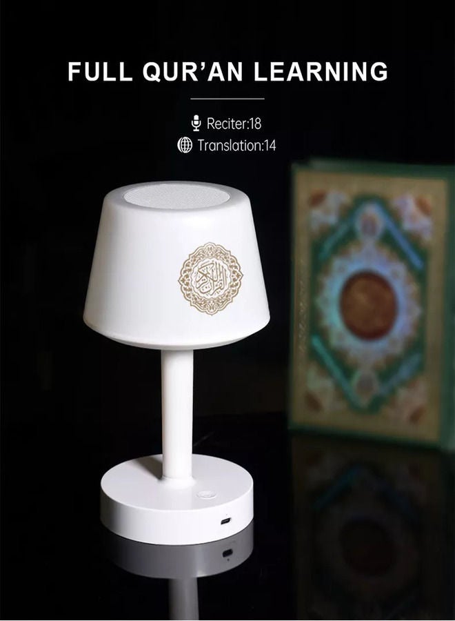 DETREND Azan Clock Quran Player Desk Lamp White - Image 1