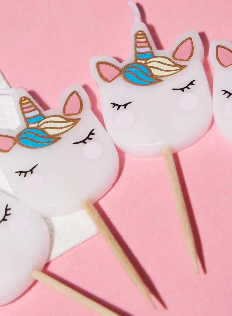 Talking Tables We Heart Unicorn Shaped Candles 5Pk