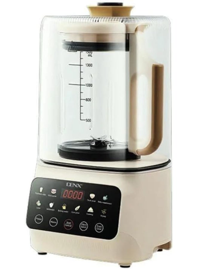 DENX DX2072 Smart Touch Food Blender, 1500ml Capacity, Intelligent Digital Display, 600W High-Power Blender, Multi-Function Kitchen Blender for Smoothies, Juices, Soups & Baby Food