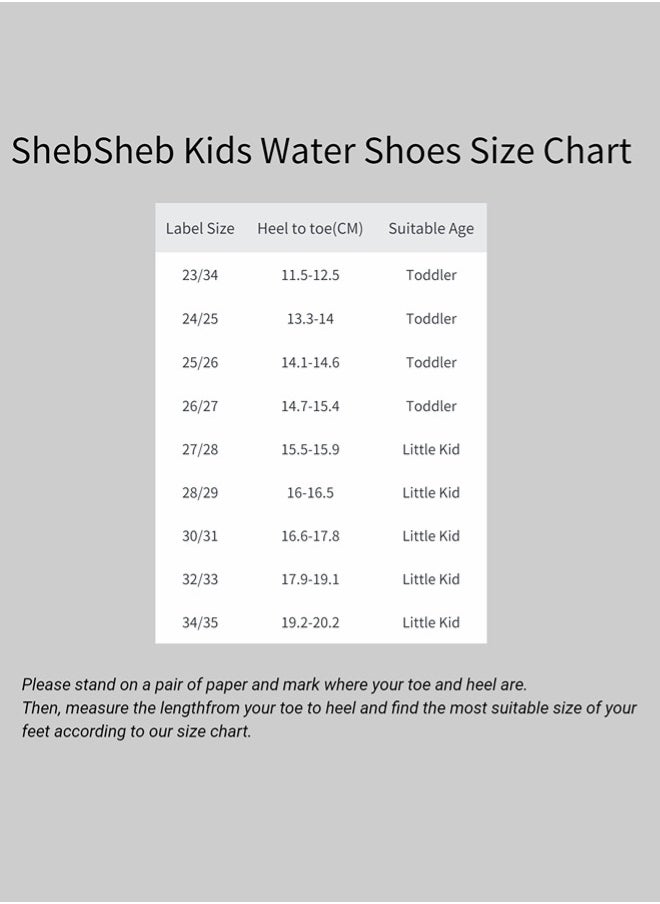 ShebSheb - Toddler Baby Boys Girls Water Shoes for Kids, Non-Slip Swimming Shoes Barefoot Skin Aqua Socks for Beach Swim Pool - Image 1