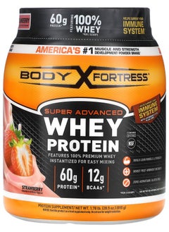Body Fortress Super Advanced Whey Protein Strawberry  1.78 lb (810 g) 