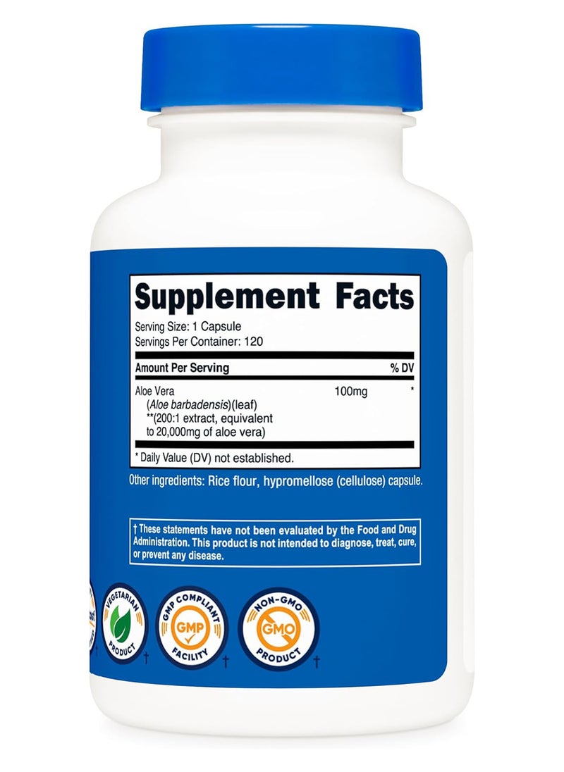 Nutricost - Aloe Vera 20 000 Mg 120 Capsules - Image 1