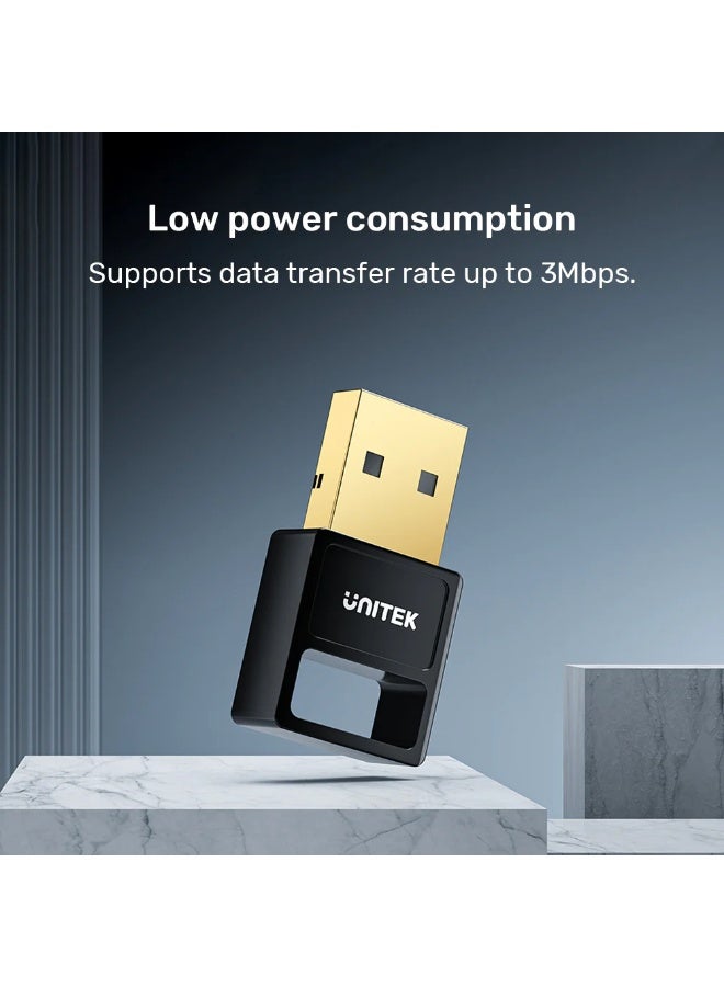 USB Bluetooth Adapter for PC, Bluetooth5.3, Bluetooth Dongle Receiver Support Windows 11/ 10/8.1/8 for Desktop, Laptop, Mouse, Keyboard, Printers, Headsets, Speakers, Gaming Controllers. Support Up to 7 devices same time. 30M Coverage,