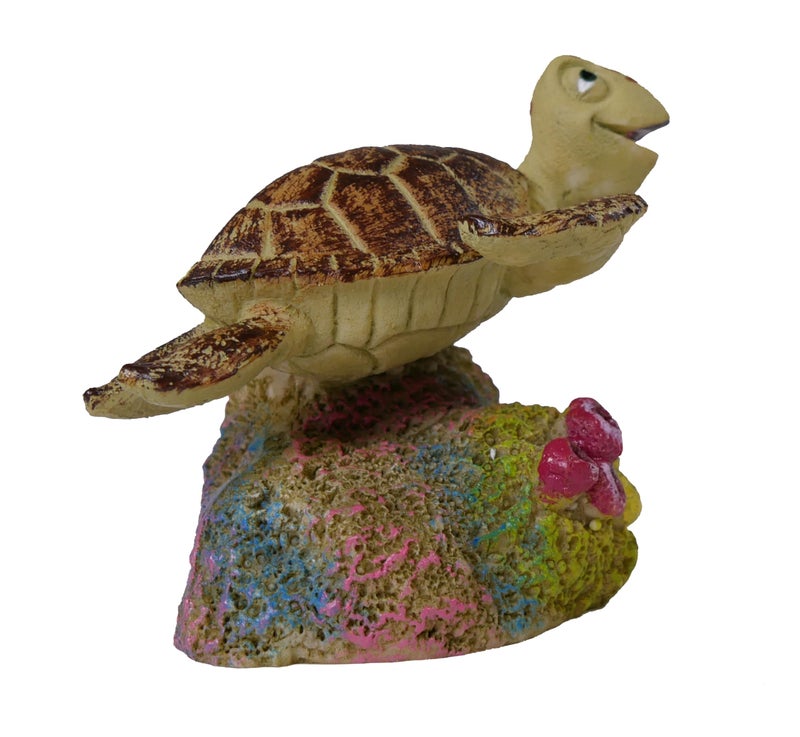 Penn Plax Penn-Plax Finding Nemo Resin Ornament Aquarium Decor, Crush, 3" x 2.5" x 2.5" - Image 5