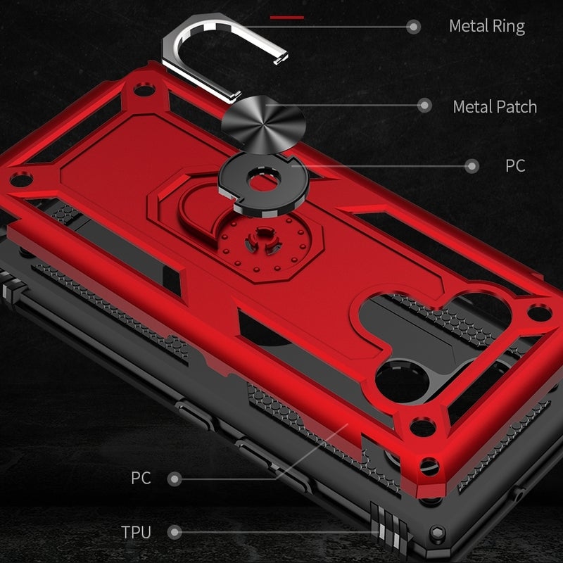 HuHa Case Cover For LG Stylo 6 Shockproof TPU + PC Protective Case with 360 Degree Rotating Holder(Blue) - Image 3