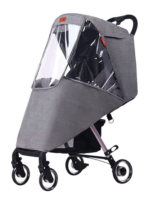 Stroller Rain Cover Universal Weather Shield for Pushchair Stroller Buggy Pram Pushchair Rain Cover with Zip Rain Cover for Pram Baby Travel Weather Shield Fit Most Strollers