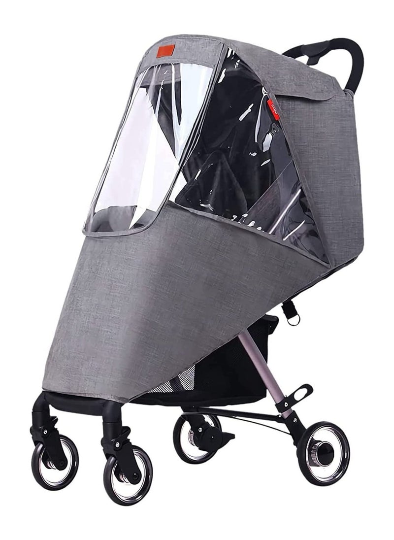 Stroller Rain Cover Universal Weather Shield for Pushchair Stroller Buggy Pram Pushchair Rain Cover with Zip Rain Cover for Pram Baby Travel Weather Shield Fit Most Strollers