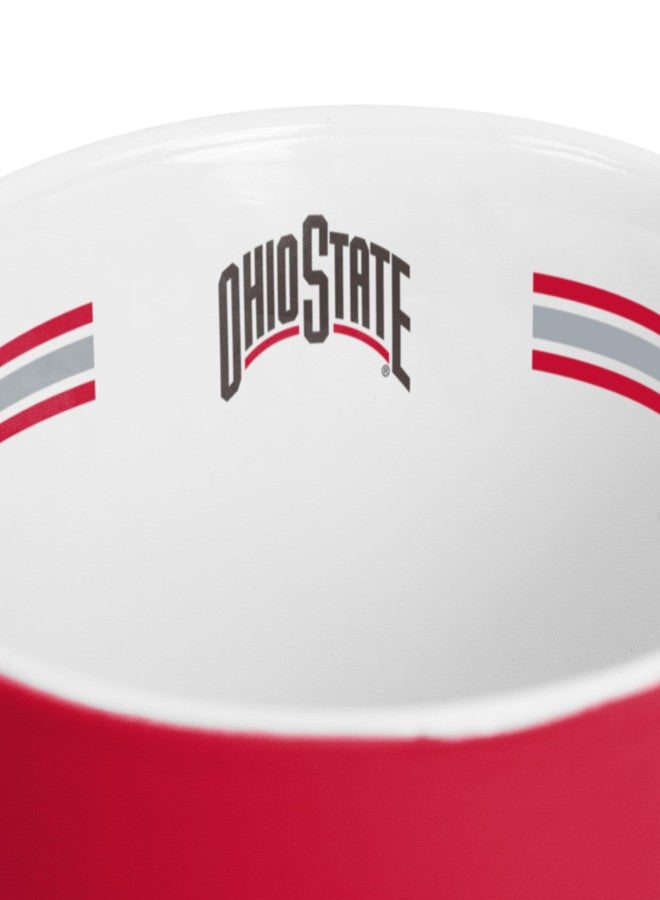 Logo Brands NCAA Ohio State Buckeyes 15oz Stripe Mug - Team Logo, Inside Print, Standard Handle, Microwave & Dishwasher Safe - Image 5
