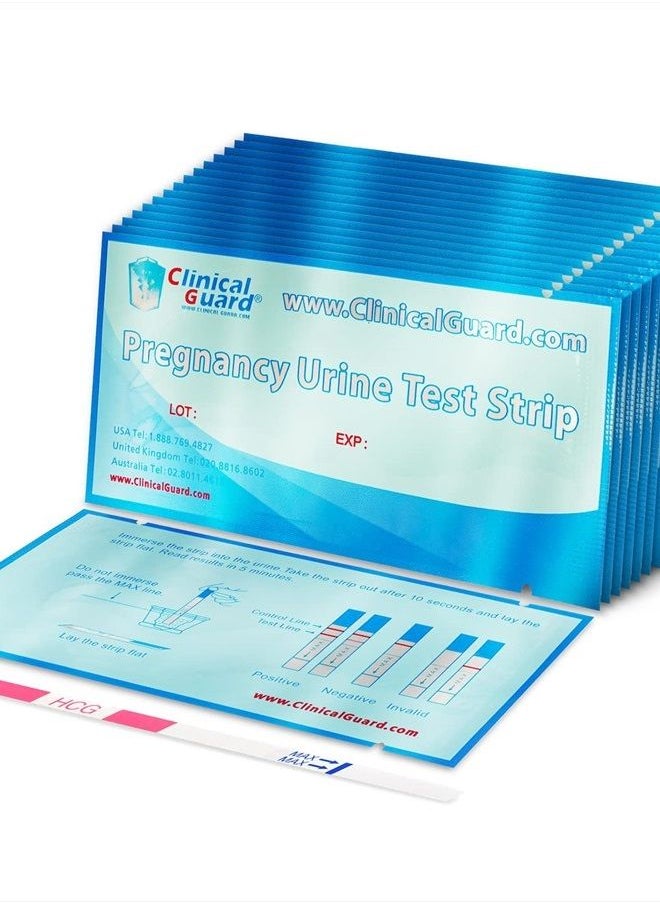 Clinical Guard - ClinicalGuard® Pregnancy Test Strips, Individually Sealed Early Home Detection HCG Test Pregnancy Kit (Pack of 25 Pregnancy Tests) - Image 1