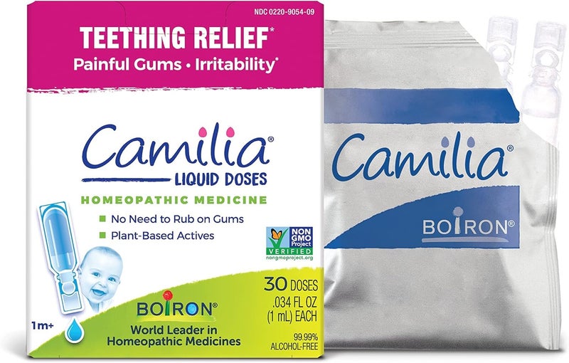 Boiron Camilia Teething Drops for Daytime and Nighttime Relief of Painful or Swollen Gums and Irritability in Babies - 30 Count - Image 1