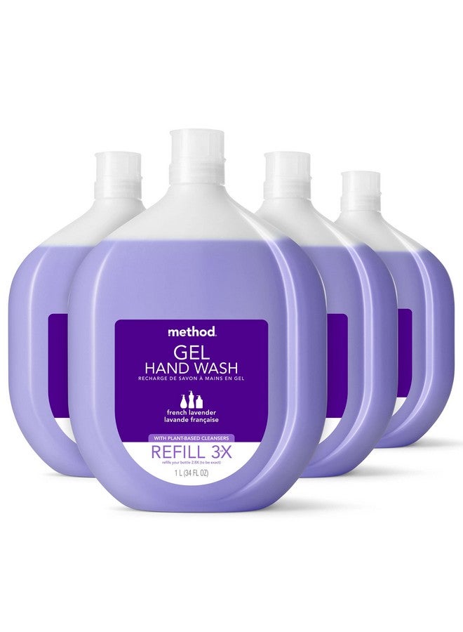 Method Gel Hand Soap Refill French Lavender Recyclable Bottle Biodegradable Formula 34 Oz (Pack Of 4) - Image 1