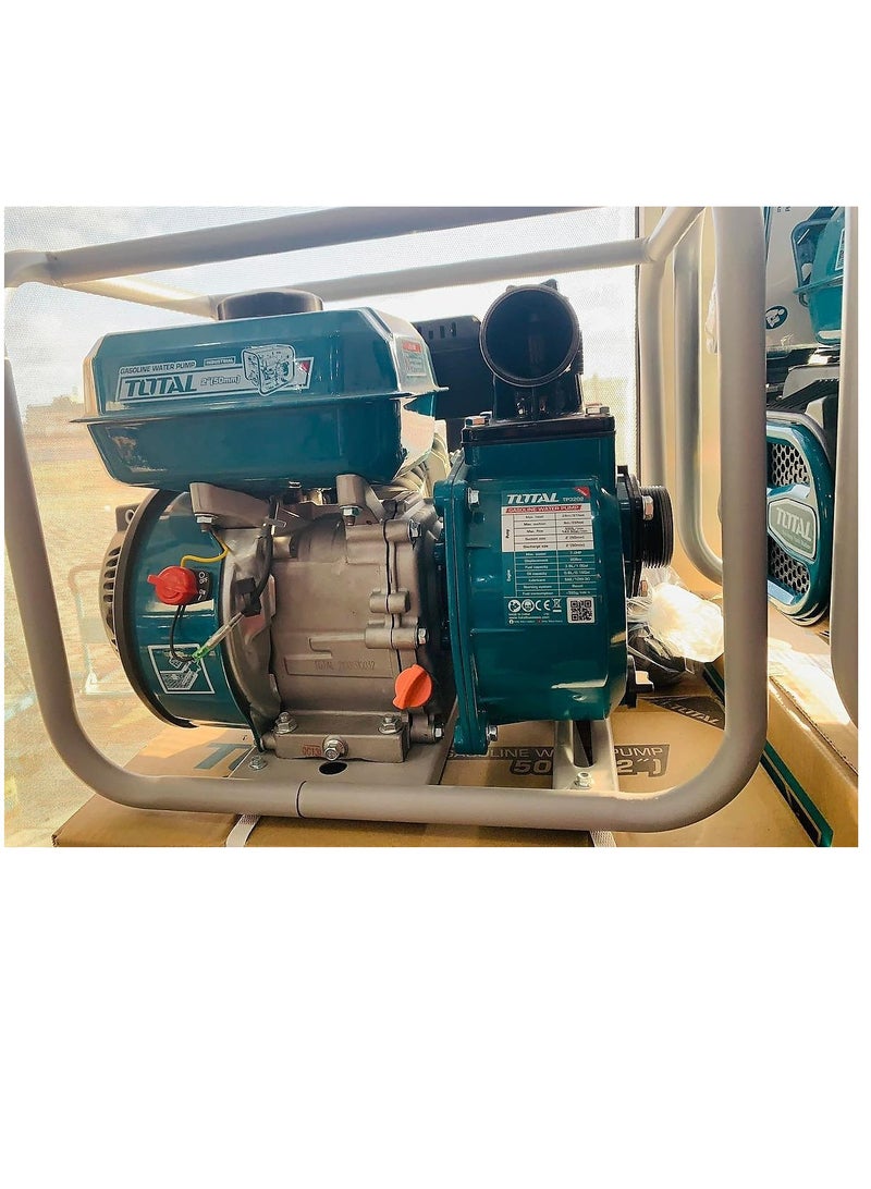 TOTAL TOTAL 9HP Gasoline Water Pump - 4" TOTAL Gasoline Pump, 1500L/min Max Flow, 30m Max Head Lift, 8m Max Suction, 270cc Engine, 6L Fuel Tank, Recoil Start – Ideal for Irrigation, Construction, and Drainage  - Image 4