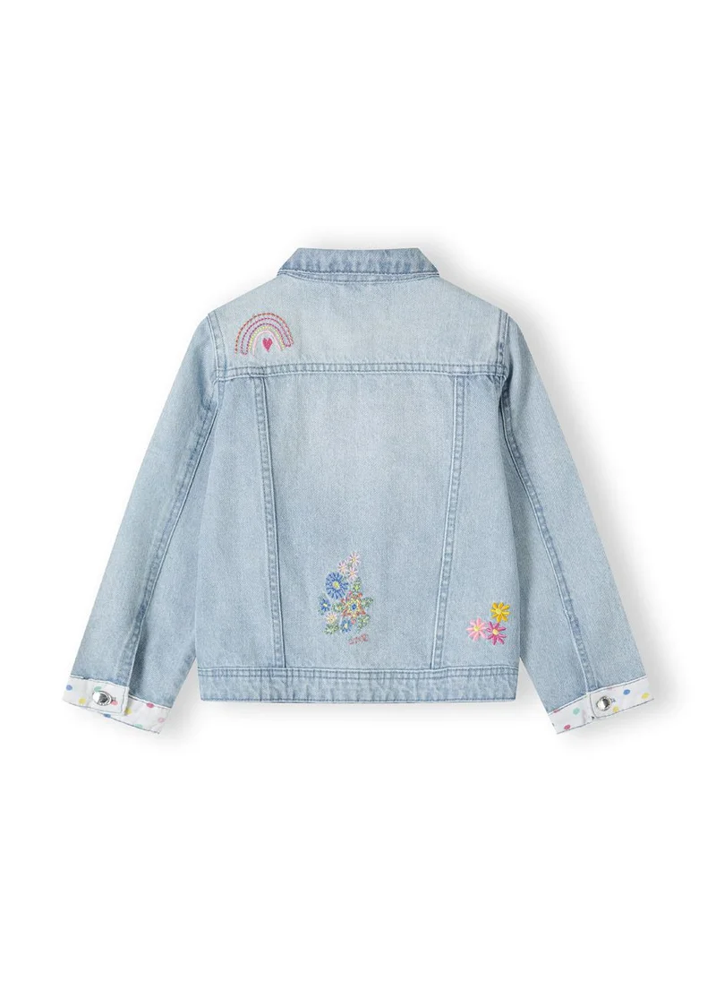 MINOTI Kids Girls Embroidered Denim Jacket