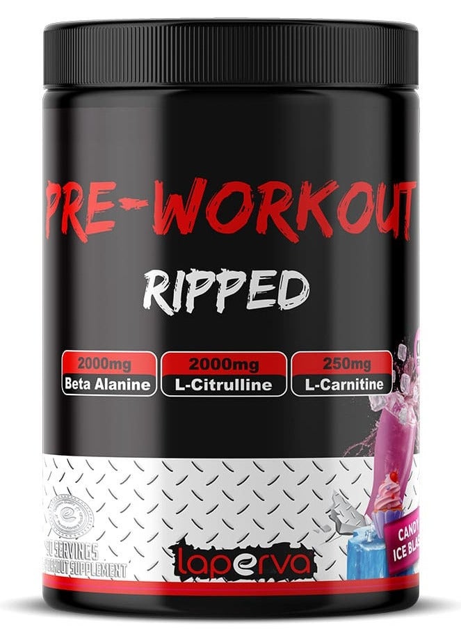 Laperva Pre Workout Ripped, Candy Ice Blast, 90 Servings