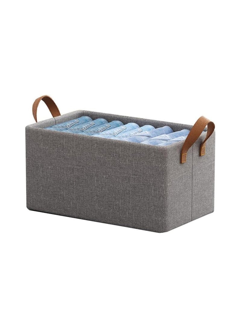 PALAK Foldable Steel Storage Cubes Organizer with Handles Frame Collapsible Clothes Organizer Storage Box for Wardrobe,Toys,Books,Saree, Shirts,and Blankets... - Image 1