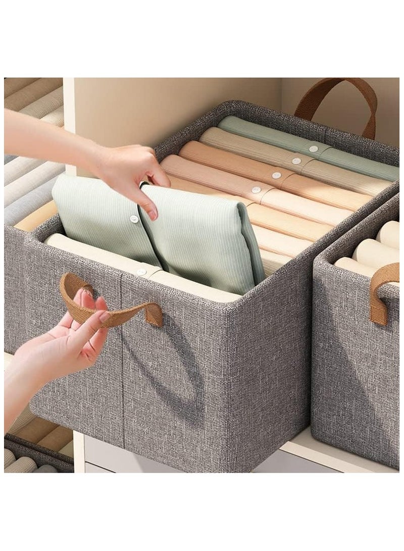PALAK Foldable Steel Storage Cubes Organizer with Handles Frame Collapsible Clothes Organizer Storage Box for Wardrobe,Toys,Books,Saree, Shirts,and Blankets... - Image 4