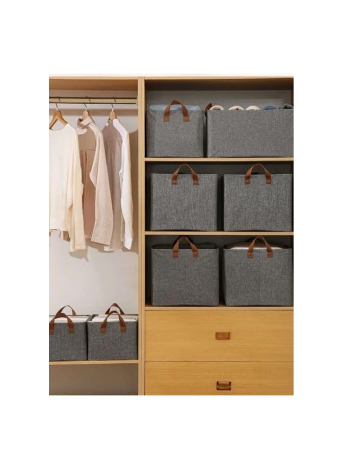 PALAK Foldable Steel Storage Cubes Organizer with Handles Frame Collapsible Clothes Organizer Storage Box for Wardrobe,Toys,Books,Saree, Shirts,and Blankets... - Image 2