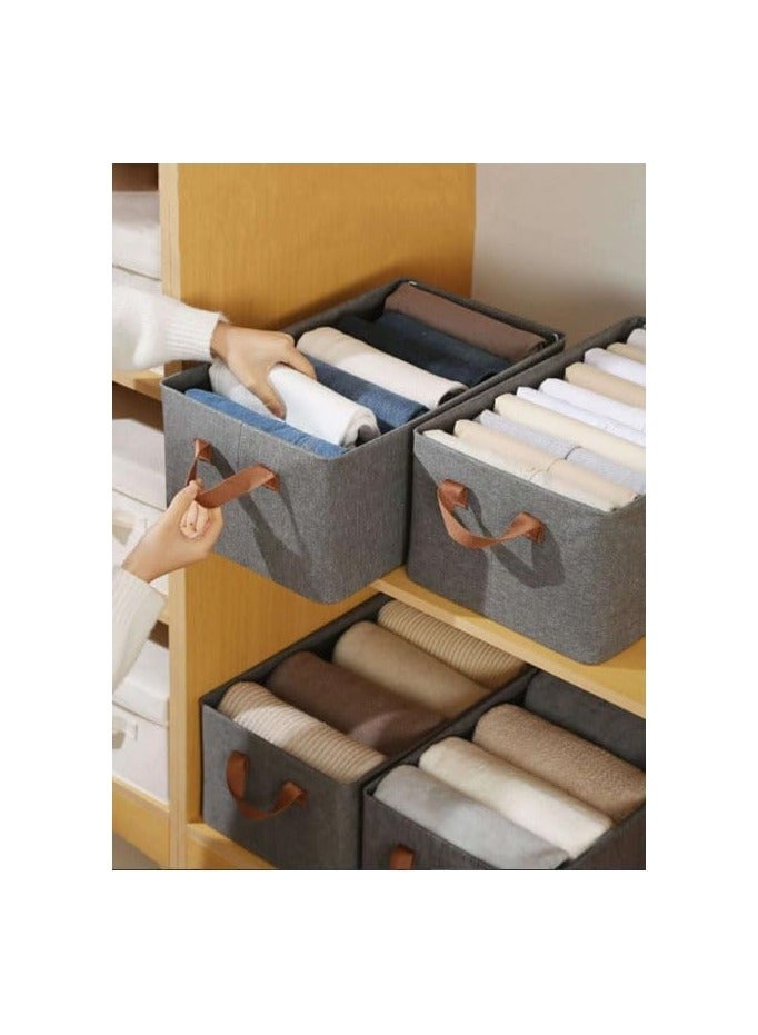 PALAK Foldable Steel Storage Cubes Organizer with Handles Frame Collapsible Clothes Organizer Storage Box for Wardrobe,Toys,Books,Saree, Shirts,and Blankets... - Image 3