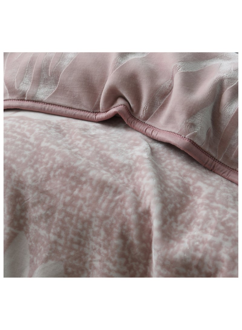 Morano Cloudy Blanket 220 x 240 cm Reversible 2 Ply Polyester Luxury, With Intricate Printed Front And Embossed Backside, Weighted Soft Warm Blanket For Home And Comfort - Image 2