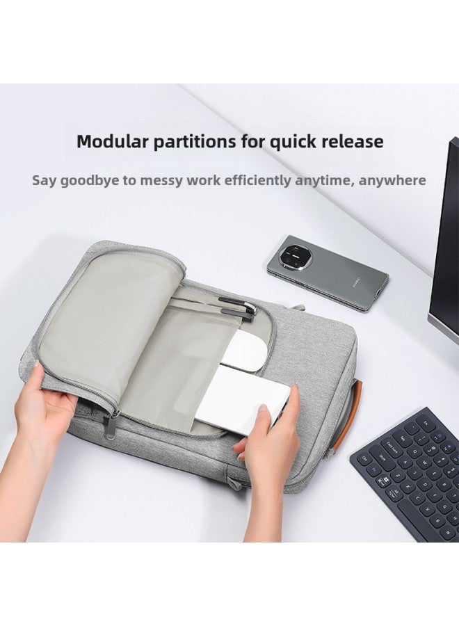 BUBM Tablet Bag Solid Color Wear-resistant Suitable For IPad Bag Lightweight Portable Shoulder Crossbody Bag-Color:Gray-Size:11inch  - Image 5