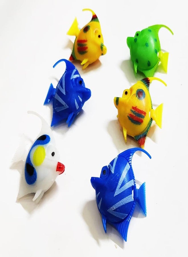 BITONA® 6 Piece Beautiful Artificial Plastic Fishes for Decorating Aquarium Fish Tank (6 pc) - Image 2