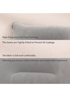 Hihonor 2 Pack Gray Ultralight Inflatable Pillow Small Squared Flocked Fabric Air Pillow for Hiking, Camping, Traveling, Napping, Desk Rest, Neck & Lumbar Support  - Image 4
