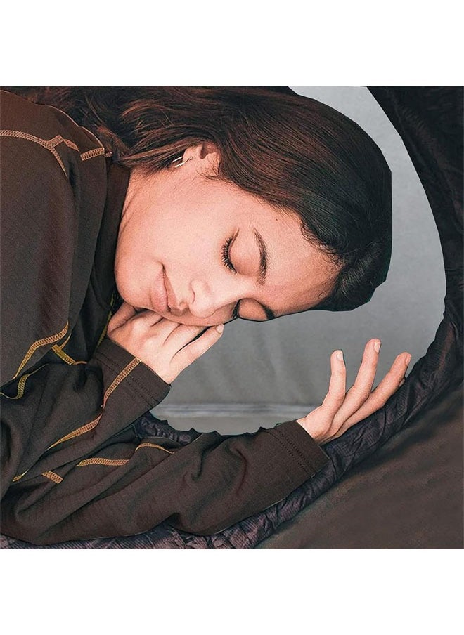 Hihonor - 2 Pack Gray Ultralight Inflatable Pillow Small Squared Flocked Fabric Air Pillow for Hiking, Camping, Traveling, Napping, Desk Rest, Neck & Lumbar Support - Image 1