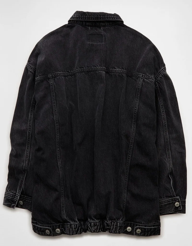 امريكان ايجل جاكيت دنيم فضفاض بقصة بوي فريند