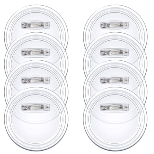Bignc 20 Set Clear Pins For Crafts, Plastic Button Making Kit, Blank Pins Bulk, Make Your Own Buttons Badge Maker DIY Crafts, Photo Buttons (2.36 Inch) - Image 1
